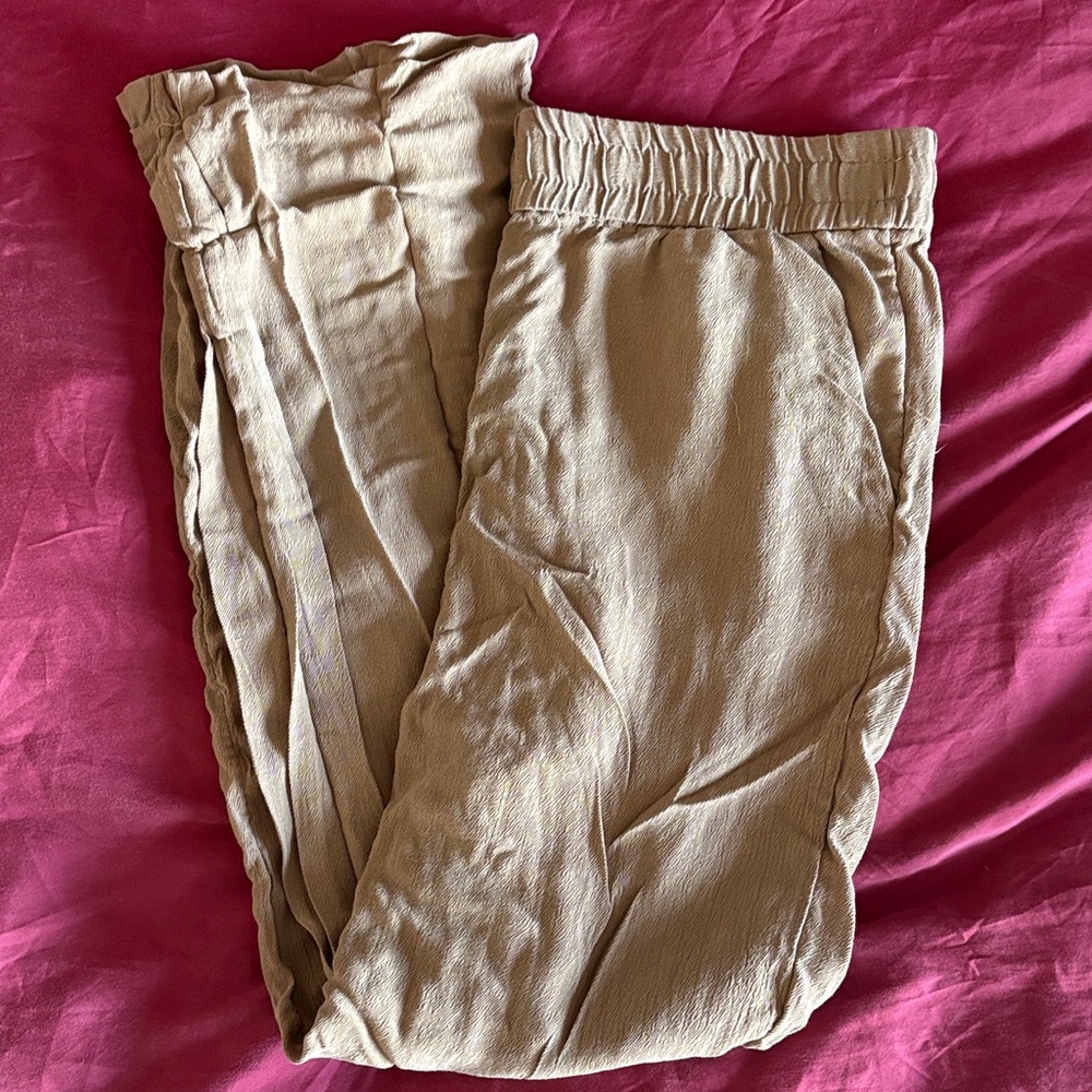 H&M Brown Elastic Waist Trousers